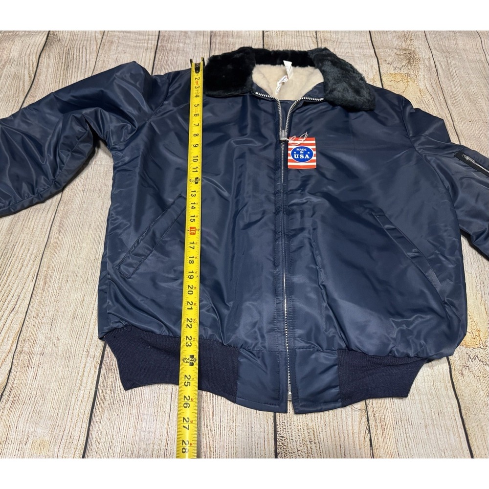 Vtg NWT Wear Guard Eastern Uniforms NEW Fleece Inside Blue Nylon Out Sz L Tub7 - Picture 5 of 8